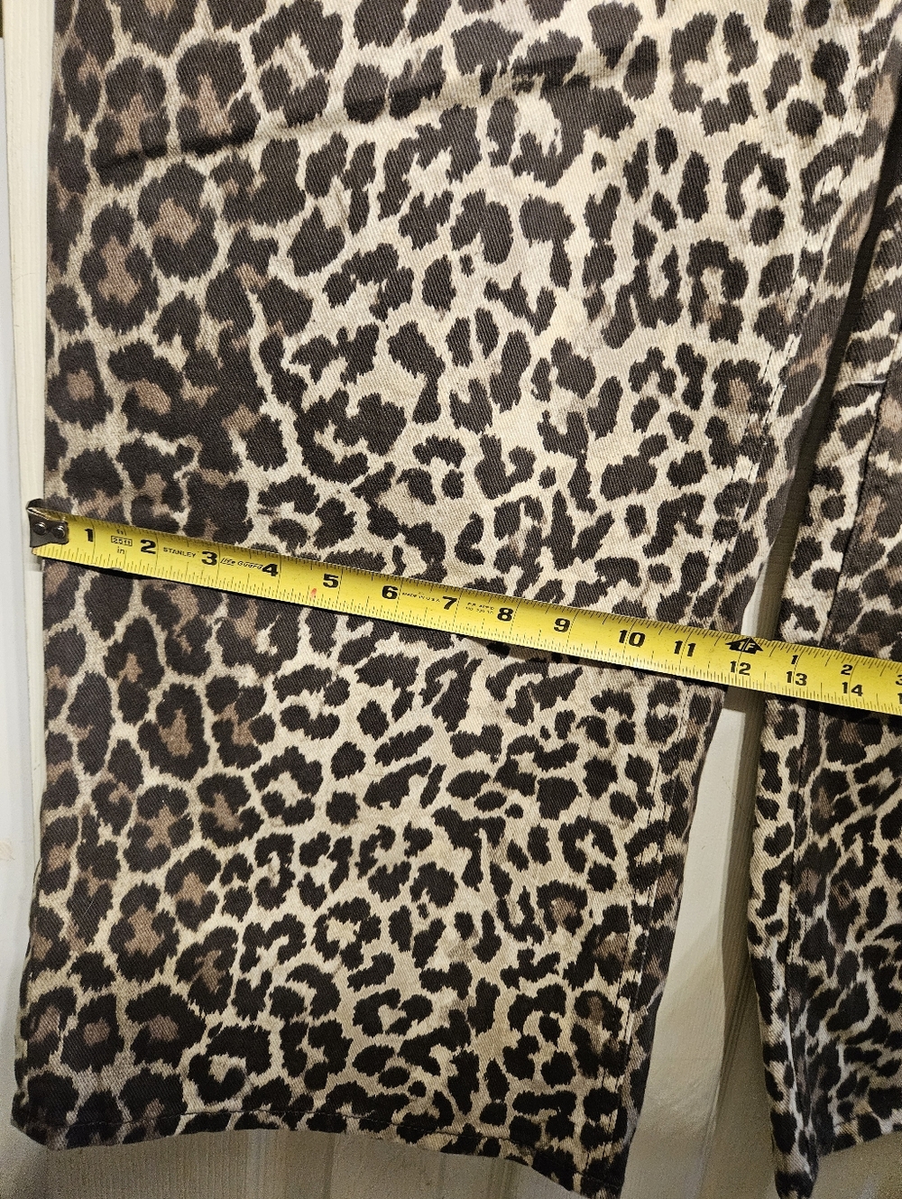 H&M leopard print wide leg jeans pants womens size 12 NEW - Picture 10 of 10